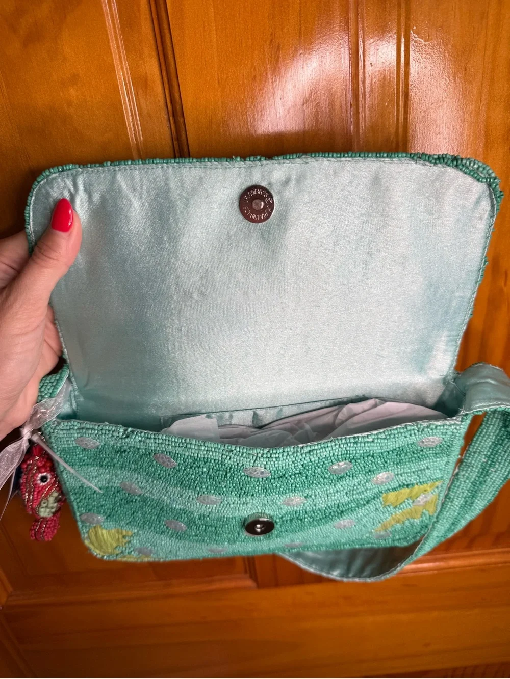 RARE Seahorse Beaded Bag Handmade in India